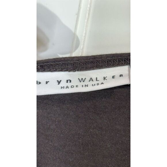 Bryn Walker Black Asymmetrical Tunic Dress M Bamboo Lagenlook Minimalist Artsy - Picture 5 of 9